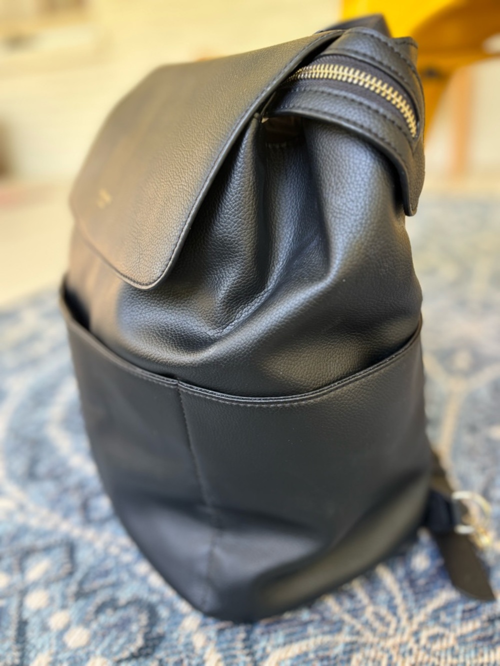 Mina Baie Kinney leather diaper bag and Backpack black sold out online - Picture 10 of 16